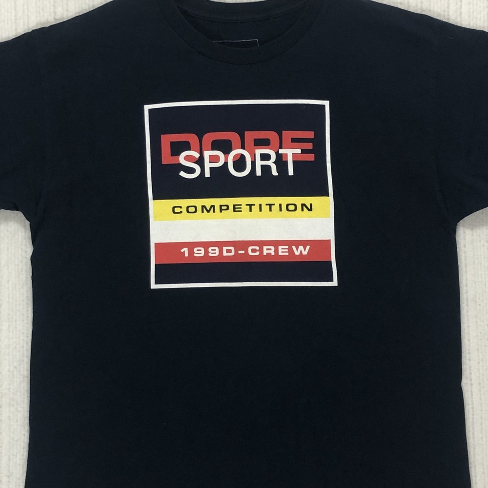 Dope Sport Competition 199D-Crew Graphic T-Shirt Mens Large Navy Blue Streetwear